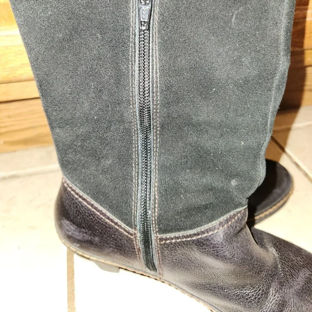 Naturalizer Boots Black Leather Tall Classic Dandy N5 Comfort Women's Sz 7.5 W - Picture 6 of 9